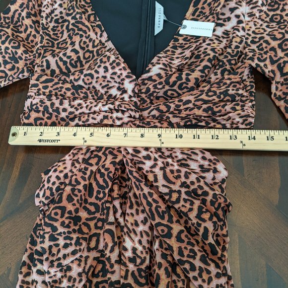 Anthropologie Ranna Gill Cutout Animal Print Midi Dress - Picture 10 of 11